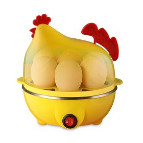 Egg Cooker, Egg Boiler With Steamer Attachment For Soft And Hard Boiled Eggs, Poached Boiled & Omelet Maker Machine Steamer, 7 Egg Capacity
