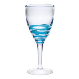 Swirl Plastic Wine Glasses Set of 4 (12oz), BPA Free Acrylic Wine Glass Set, Unbreakable Red Wine Glasses, White Wine Glasses
