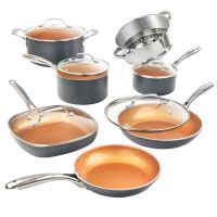 Diamond Pots and Pans Set Nonstick Cookware Set Includes Skillets Fry Pans Stock Pots, Dishwasher and Oven Safe12 Pcs