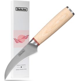 Qulajoy Vegetable Cleaver - Japanese Cleaver Chopping Knife High Carbon Stainless Steel Knives With Wooden Handle (Option: Pairing Knife)