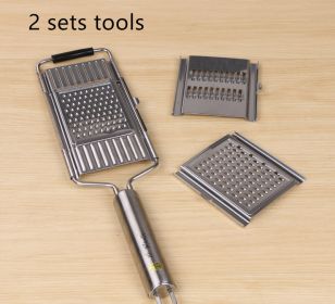 Stainless Steel Grater, Vegetable And Fruit Slicer, Peeler (Option: 2 sets tools)