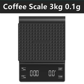 3kg/0.1g Digital kitchen Weight Grams Electronic Balance High Precision Coffee Scale Portable With Timer Food Espresso Powder (Color: Coffee Scale Timer, Ships From: China)