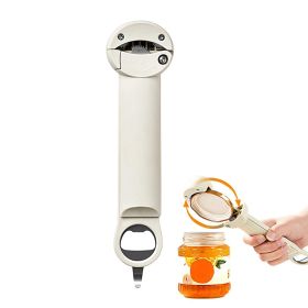 Multifunctional Retractable Bottle Opener Stainless Steel Can Opener (Color: White)