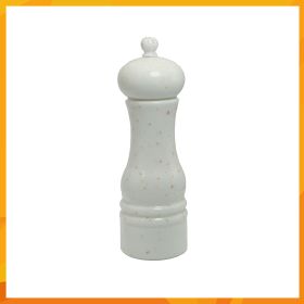Ceramic Body Manual Salt and Pepper Mill (Color: White)